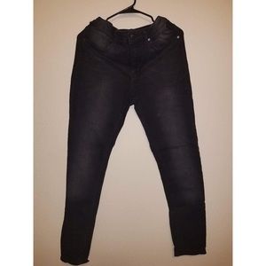 High waist black jeans